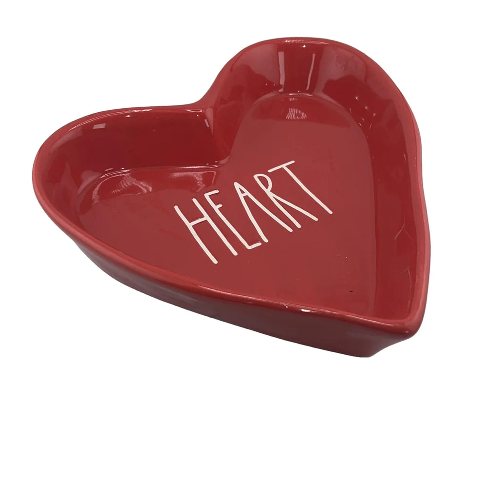 Heart-Shaped Dish, Red